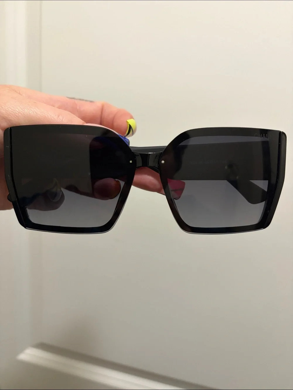 CC Brand New black with gold monogram sunglasses logo on lens!